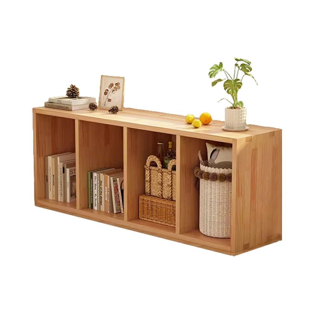 LIVARA Solid Wood Storage Cabinet - Open Shelf Organiser, Space-Saving Design for Living Room & Bedroom - Wood