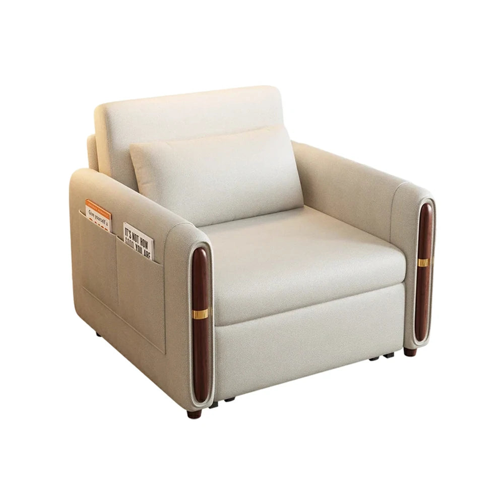 LIVARA 88/105cm Sofa Bed, Sit Lounge Sleep Design, Waterproof Fabric, Carbon Steel Frame, Space-Saving with Rollers - Grey