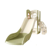 LIVARA Kids Slide, Anti-Slip Textured Surface, Stable Reinforced Base, Durable Plastic, Built-in Storage Basket - Green