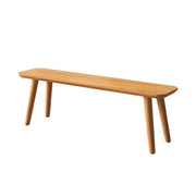 LIVARA 120/140cm Solid Wood Bench Seating - Tapered Round Legs Design with 4.5cm Thick Top, Heavy-Duty Dining & Pool Table Bench for Home & Game Rooms - Natural Wood