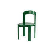 LIVARA Dining Chair - Ergonomic Curved Backrest - Solid Wood Frame - Thickened Stable Legs for Home & Cafe Use - Green