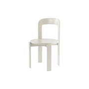 LIVARA Dining Chair - Ergonomic Curved Backrest - Solid Wood Frame - Thickened Stable Legs for Home & Cafe Use - White