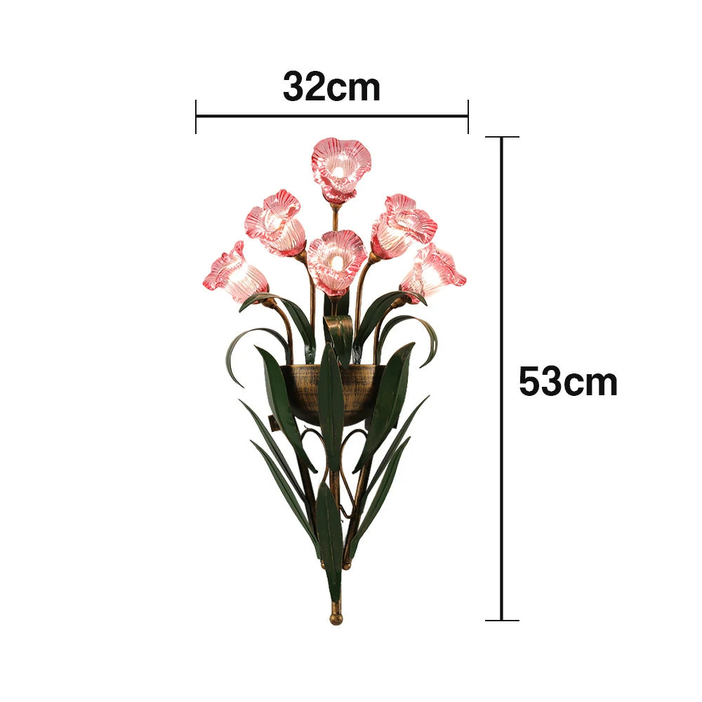 LIVARA Wall Light 32/36cm Electroplated Iron Frame G4 Bulb Elegant Design for Bedrooms, Living Rooms, and Dining Areas - Stylish & Durable - Pink