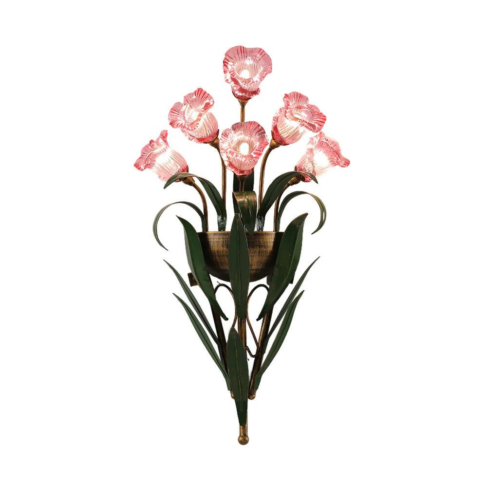 LIVARA Wall Light 32/36cm Electroplated Iron Frame G4 Bulb Elegant Design for Bedrooms, Living Rooms, and Dining Areas - Stylish & Durable - Pink