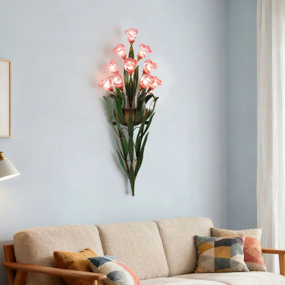 LIVARA Wall Light 32/36cm Electroplated Iron Frame G4 Bulb Elegant Design for Bedrooms, Living Rooms, and Dining Areas - Stylish & Durable - Pink