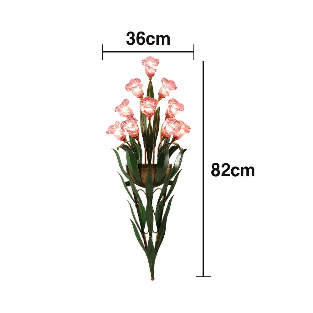 LIVARA Wall Light 32/36cm Electroplated Iron Frame G4 Bulb Elegant Design for Bedrooms, Living Rooms, and Dining Areas - Stylish & Durable - Pink