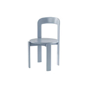 LIVARA Dining Chair - Ergonomic Curved Backrest - Solid Wood Frame - Thickened Stable Legs for Home & Cafe Use - Light Blue