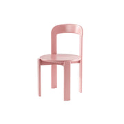 LIVARA Dining Chair - Ergonomic Curved Backrest - Solid Wood Frame - Thickened Stable Legs for Home & Cafe Use - Pink