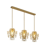 LIVARA Pendant Ligh 70/120cm E14 Lamp Holder Electroplated Iron Crystal Pendant Adjustable Chain - Elegant & Safe for Indoor Spaces