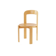 LIVARA Dining Chair - Ergonomic Curved Backrest - Solid Wood Frame - Thickened Stable Legs for Home & Cafe Use - Yellow