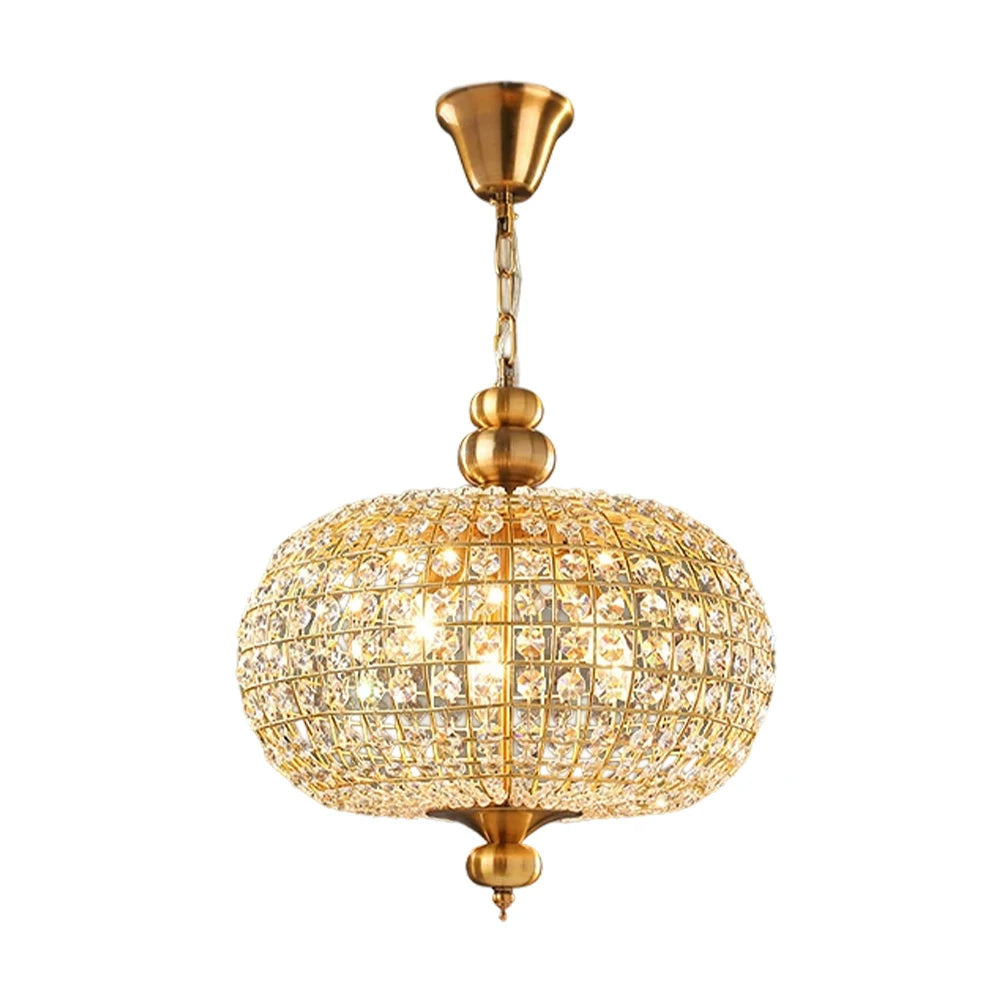 LIVARA Pendant Light Crystal Pendants Electroplated Iron Adjustable Chain - Elegant, Durable & Safe for Indoor Spaces