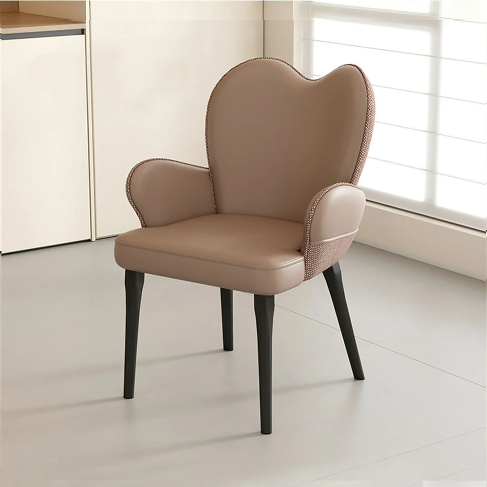 LIVARA Office Chair – Premium Black Leather Upholstery, Ergonomic Backrest & Armrests, High-Density Cushion, Sturdy Steel Legs, Durable & Stylish Design - Brown