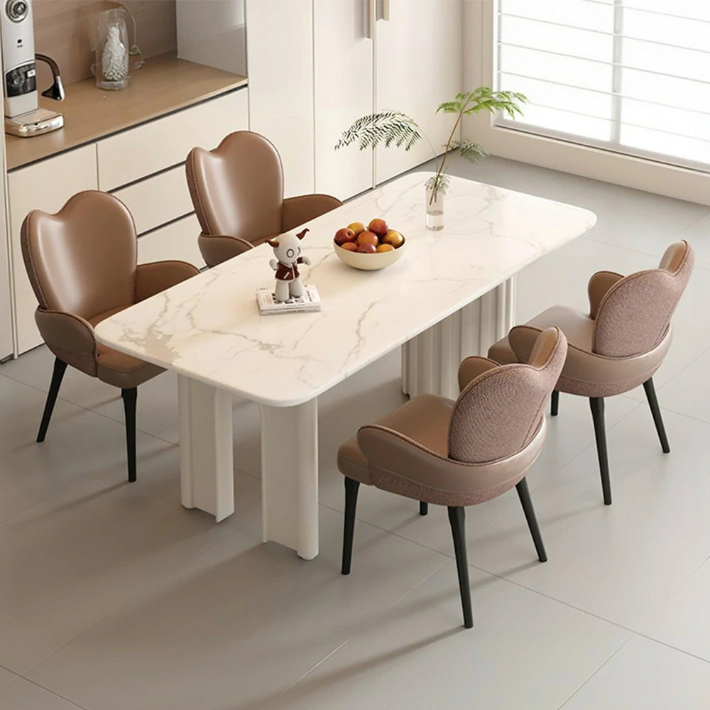 LIVARA Office Chair – Premium Black Leather Upholstery, Ergonomic Backrest & Armrests, High-Density Cushion, Sturdy Steel Legs, Durable & Stylish Design - Brown