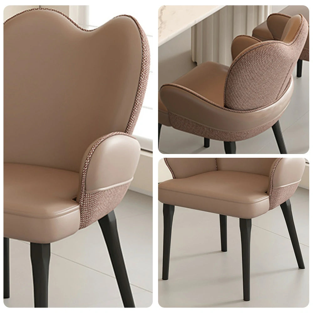 LIVARA Office Chair – Premium Black Leather Upholstery, Ergonomic Backrest & Armrests, High-Density Cushion, Sturdy Steel Legs, Durable & Stylish Design - Brown