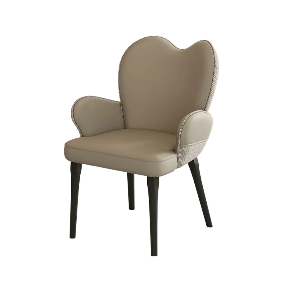 LIVARA Office Chair – Premium Black Leather Upholstery, Ergonomic Backrest & Armrests, High-Density Cushion, Sturdy Steel Legs, Durable & Stylish Design - Grey