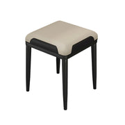 LIVARA Dining Chair – Thickened Cat Claw Leather, High-Resilience Cushion, Solid Carbon Steel Frame, Ergonomic Comfort Design - Beige & Black