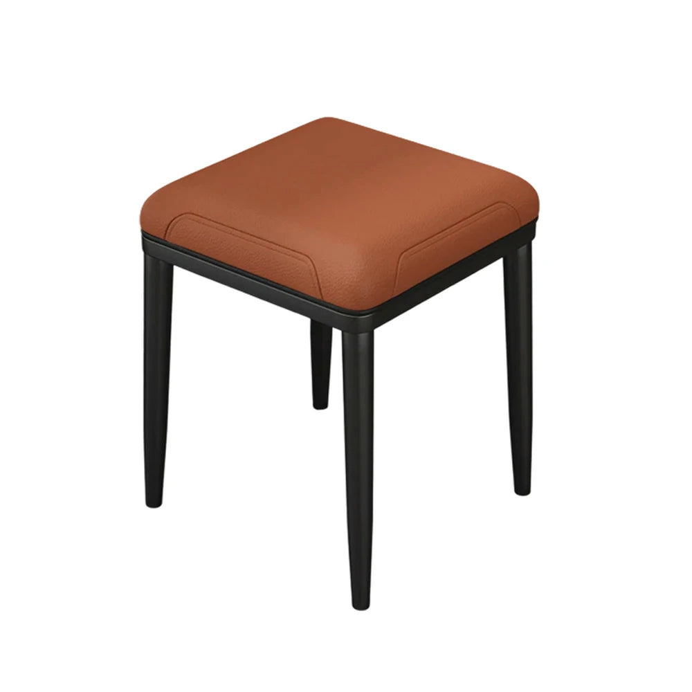 LIVARA Dining Chair – Thickened Cat Claw Leather, High-Resilience Cushion, Solid Carbon Steel Frame, Ergonomic Comfort Design - Light Brown