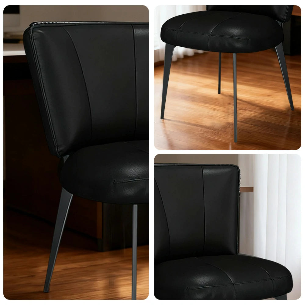 LIVARA Office Chair – Reinforced Thickened Design, Scratch-Resistant Cat Claw Leather, Ergonomic Support, Strong Load-Bearing Frame - Black