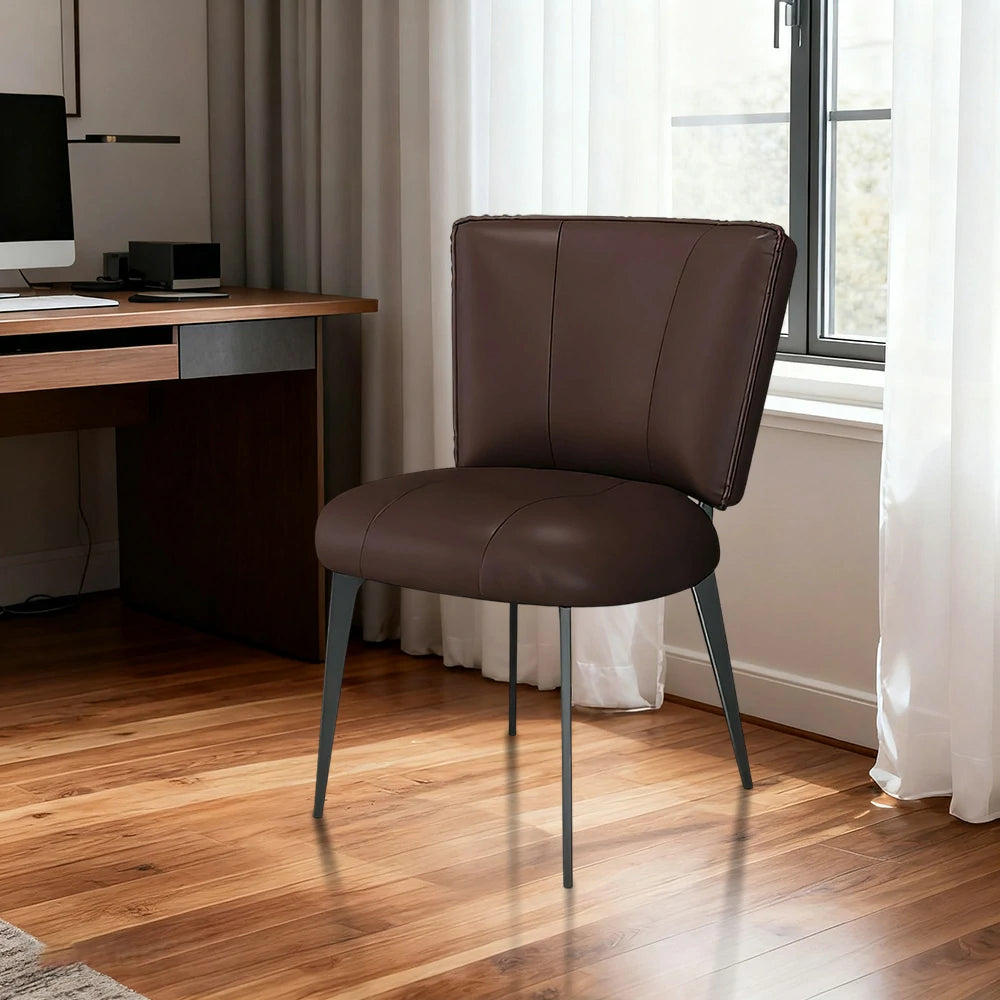 LIVARA Office Chair – Reinforced Thickened Design, Scratch-Resistant Cat Claw Leather, Ergonomic Support, Strong Load-Bearing Frame - Coffee