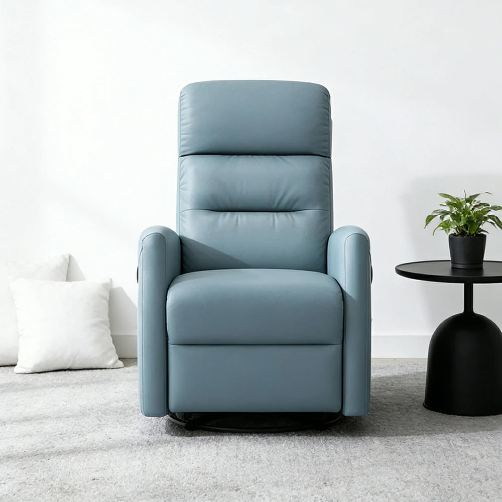 LIVARA Electric Assist Sofa, One-Touch Sit-to-Stand Assist, Skin-Friendly Upholstery, Alloy Steel Frame, Quiet Stable Lift - Blue