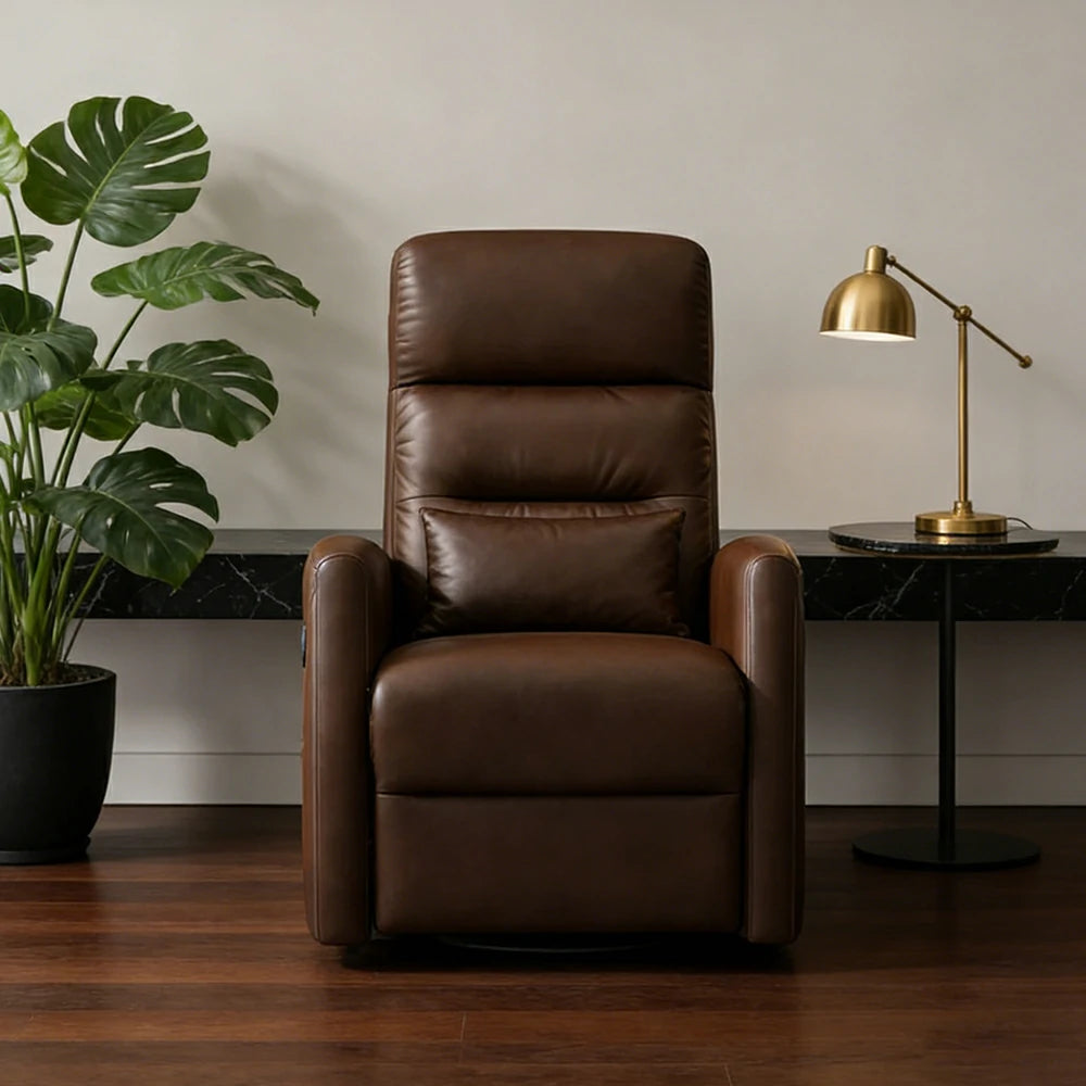 LIVARA Electric Assist Sofa, One-Touch Sit-to-Stand Assist, Skin-Friendly Upholstery, Alloy Steel Frame, Quiet Stable Lift - Coffee