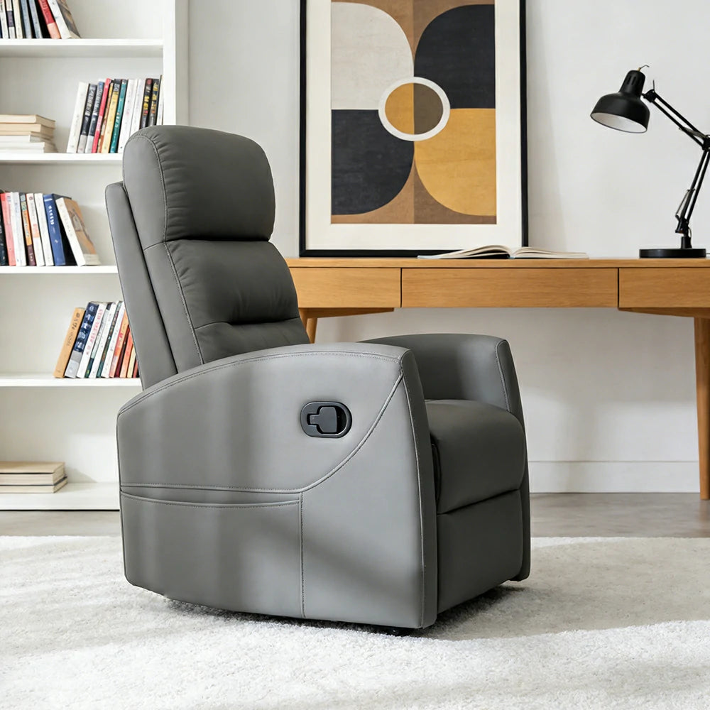 LIVARA Electric Assist Sofa, One-Touch Sit-to-Stand Assist, Skin-Friendly Upholstery, Alloy Steel Frame, Quiet Stable Lift - Grey