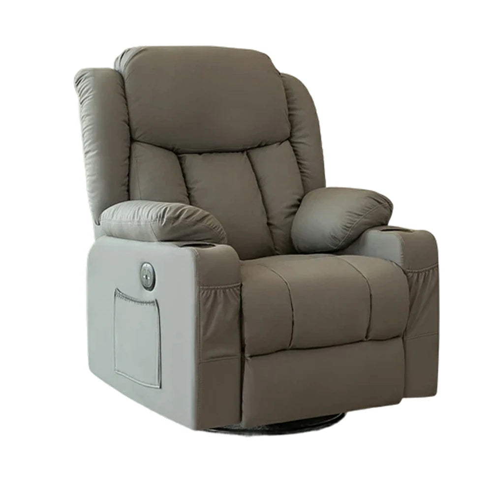 LIVARA Electric Assist Sofa, Smooth Lift-Up Support for Easy Standing, Durable Upholstery, Steel Frame, Wide Footrest Design - Grey