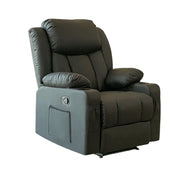 LIVARA Electric Assist Sofa, Smooth Lift-Up Support for Easy Standing, Durable Upholstery, Steel Frame, Wide Footrest Design - Black