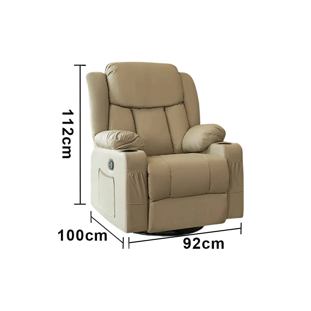 LIVARA Electric Assist Sofa, Smooth Lift-Up Support for Easy Standing, Durable Upholstery, Steel Frame, Wide Footrest Design - Beige