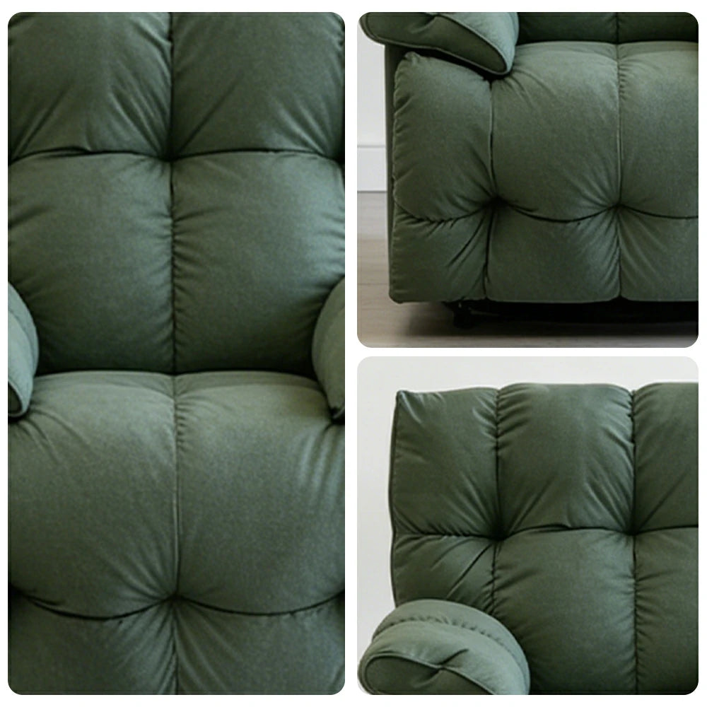 LIVARA Electric Assist Sofa, Smooth Lift Support, Cat-Scratch Resistant Upholstery, Alloy Frame, Extended Footrest Comfort - Green