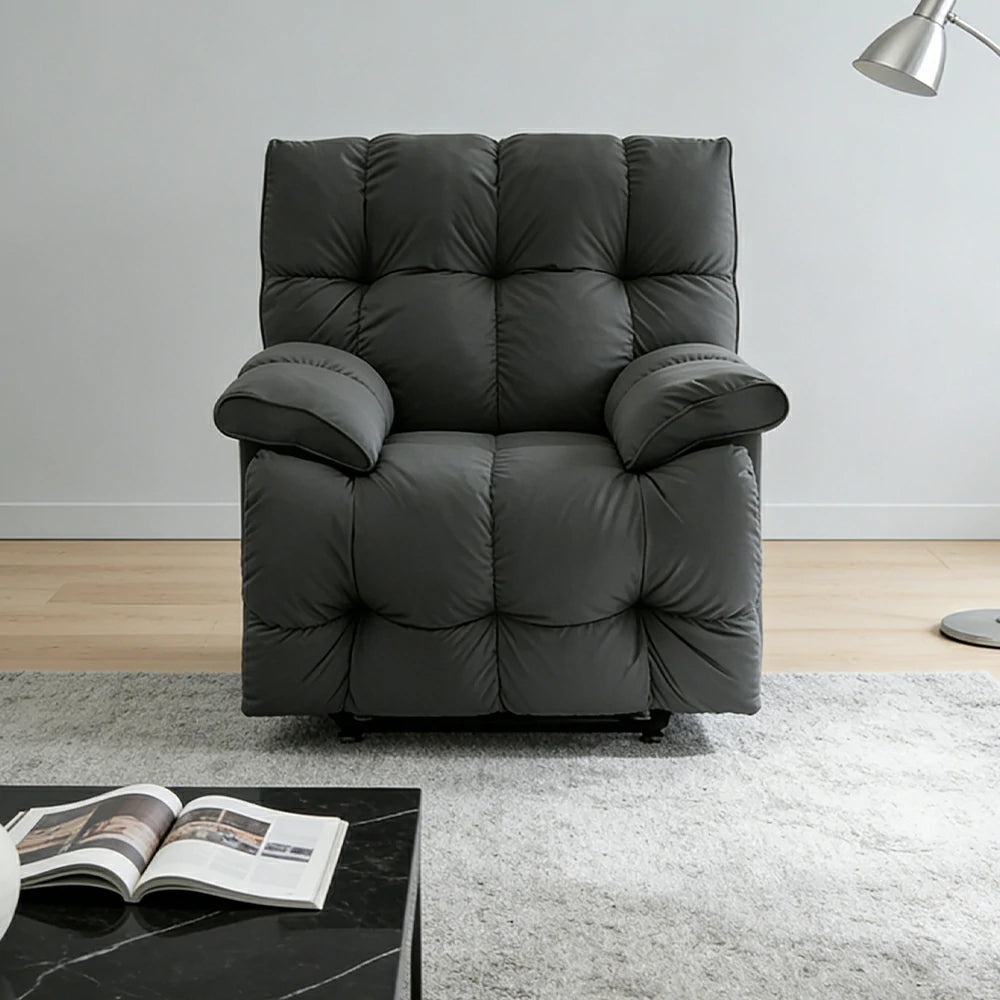 LIVARA Electric Assist Sofa, Smooth Lift Support, Cat-Scratch Resistant Upholstery, Alloy Frame, Extended Footrest Comfort - Grey