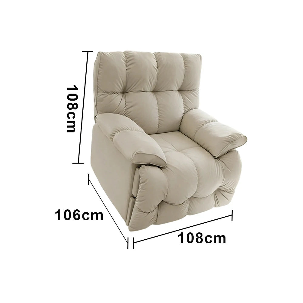 LIVARA Electric Assist Sofa, Smooth Lift Support, Cat-Scratch Resistant Upholstery, Alloy Frame, Extended Footrest Comfort - Beige