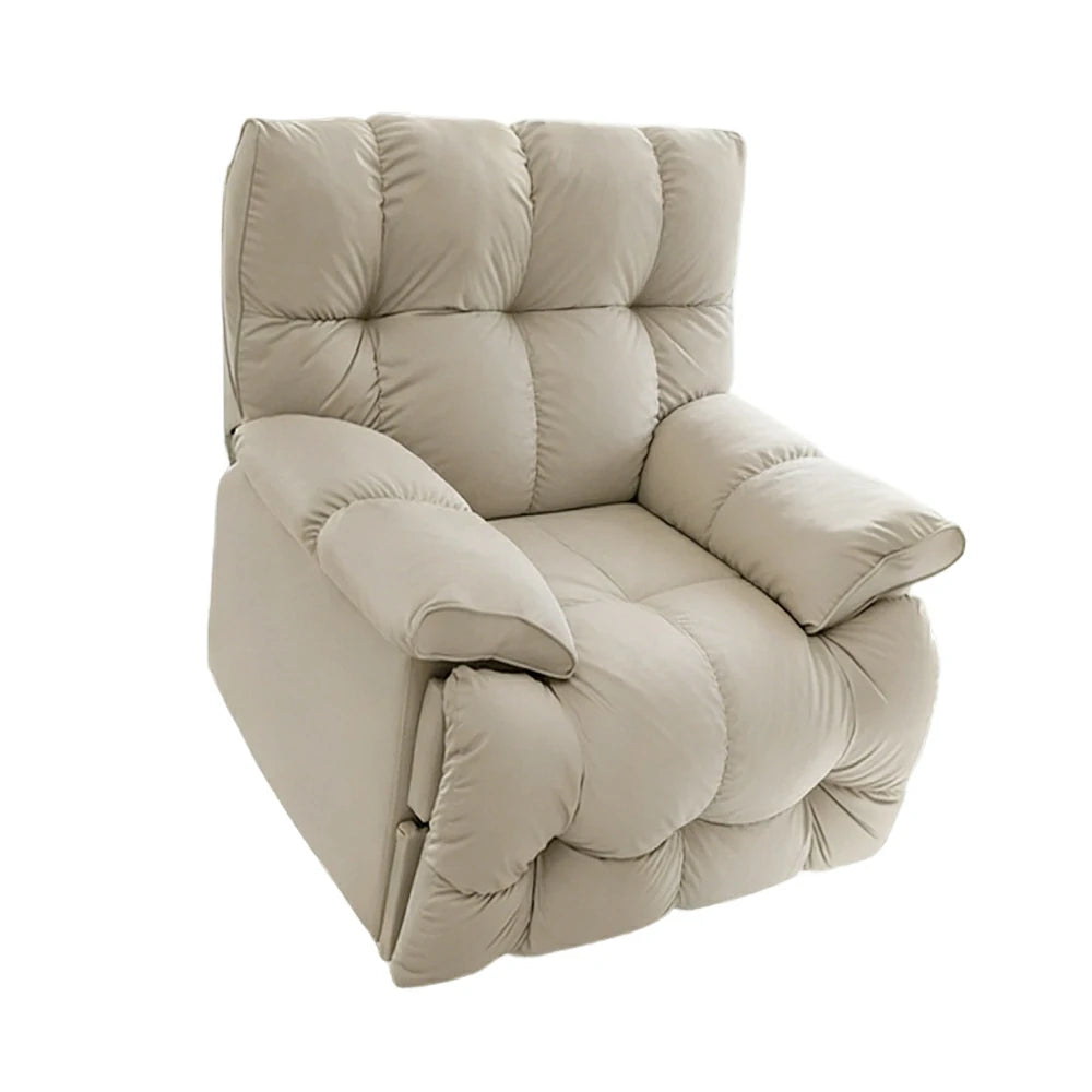 LIVARA Electric Assist Sofa, Smooth Lift Support, Cat-Scratch Resistant Upholstery, Alloy Frame, Extended Footrest Comfort - Beige