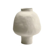 LIVARA French-Style Ceramic Vase Ornament Artistic Display Matte Ceramic Handcrafted Stone-Texture Design - Beige