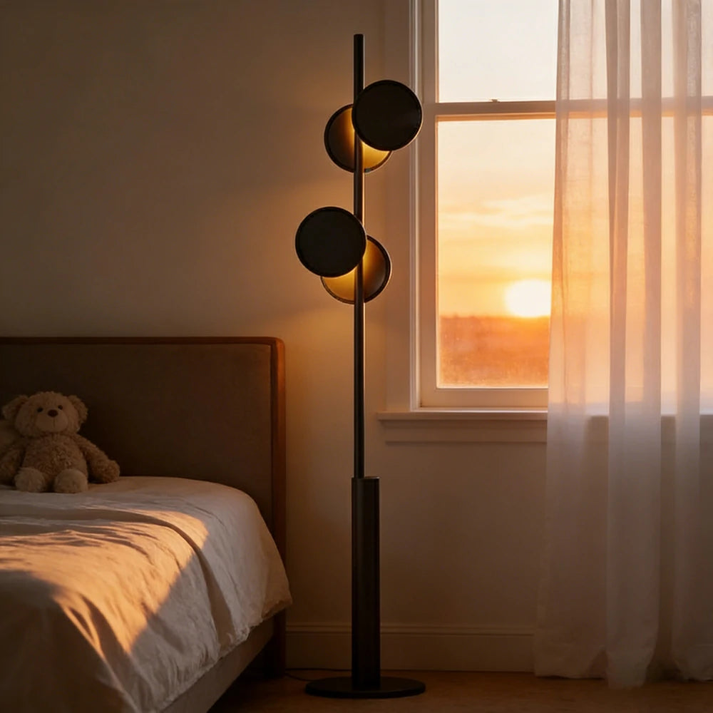 LIVARA XS-6 Floor Lamp with Soft Ambient Lighting Iron Frame and Stable Base for Modern Home Decor