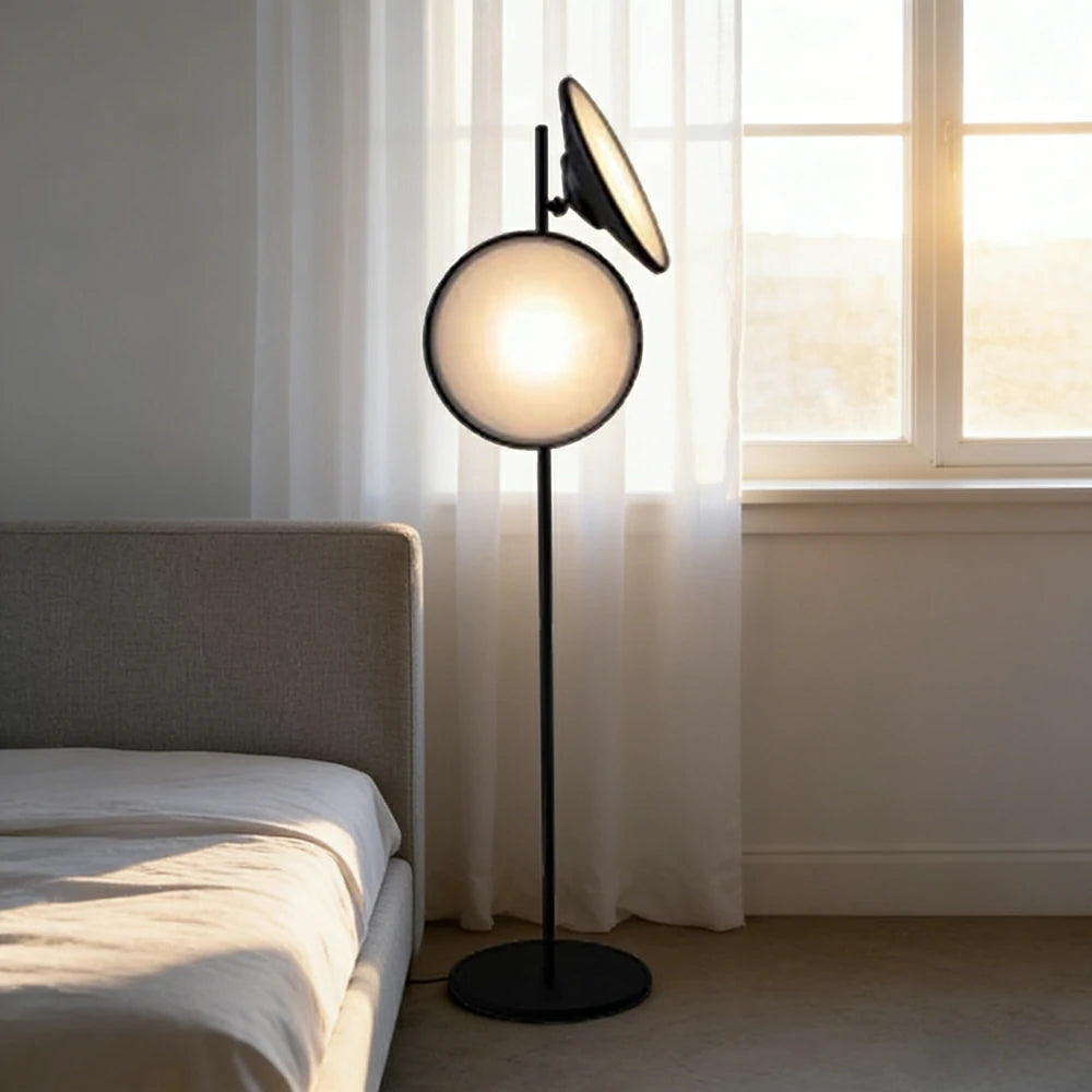 LIVARA XS-9 Floor Lamp with Soft Ambient Lighting Iron Frame and Stable Base for Modern Home Decor