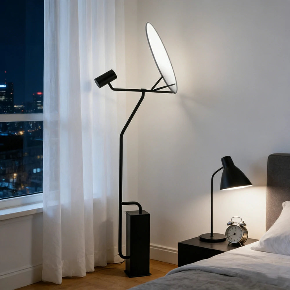 LIVARA XS-12 Floor Lamp with Soft Ambient Lighting Iron Frame and Stable Base for Modern Home Decor