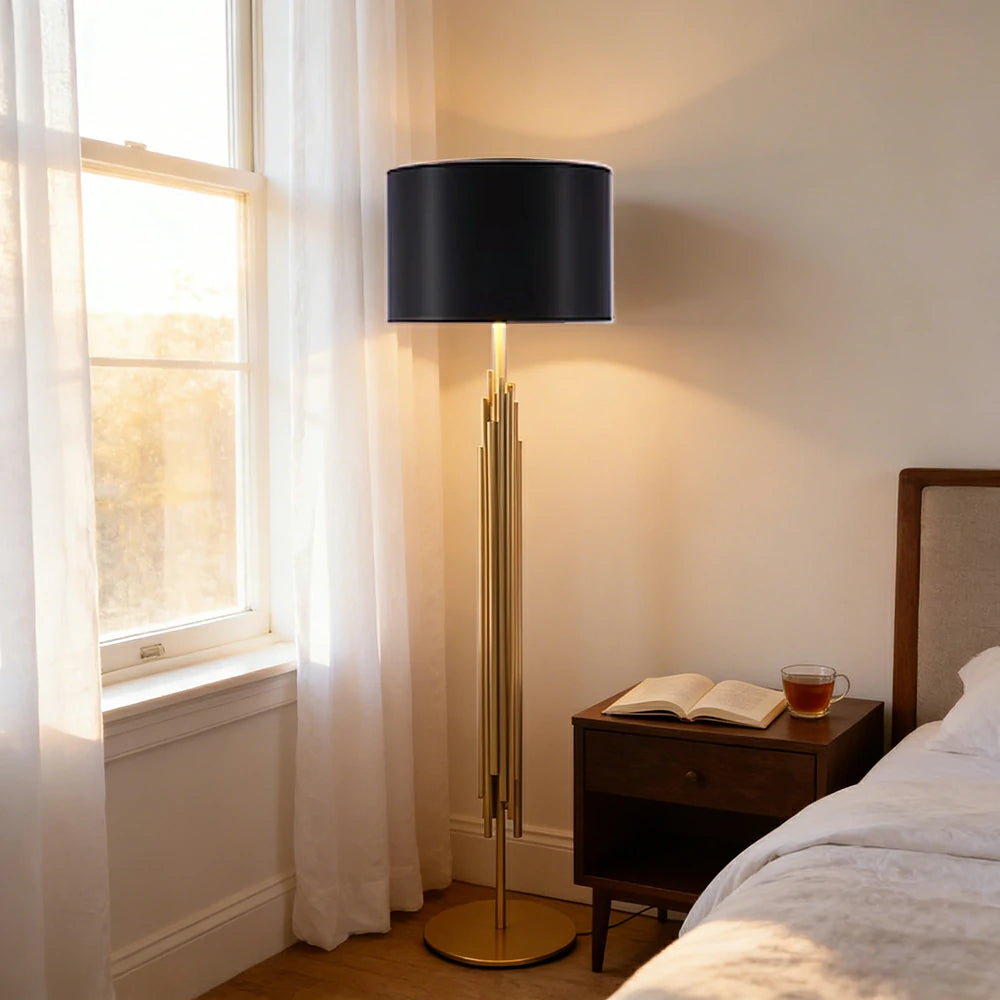 LIVARA XS-15 Floor Lamp with Soft Ambient Lighting Iron Frame and Stable Base for Modern Home Decor