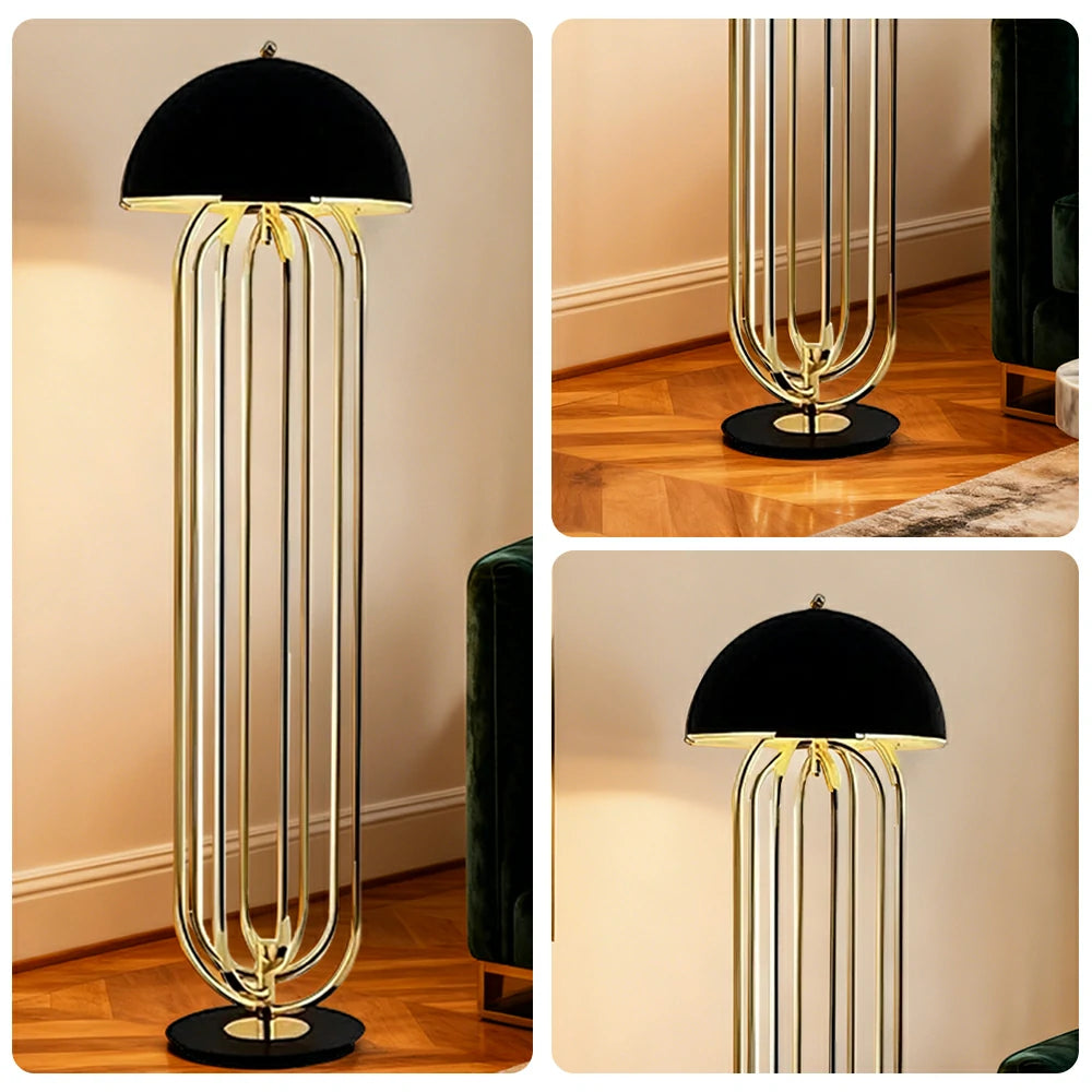 LIVARA Floor Lamp Modern Sculptural Design Durable Metal Frame Stable Base Lighting with Warm Ambient Glow