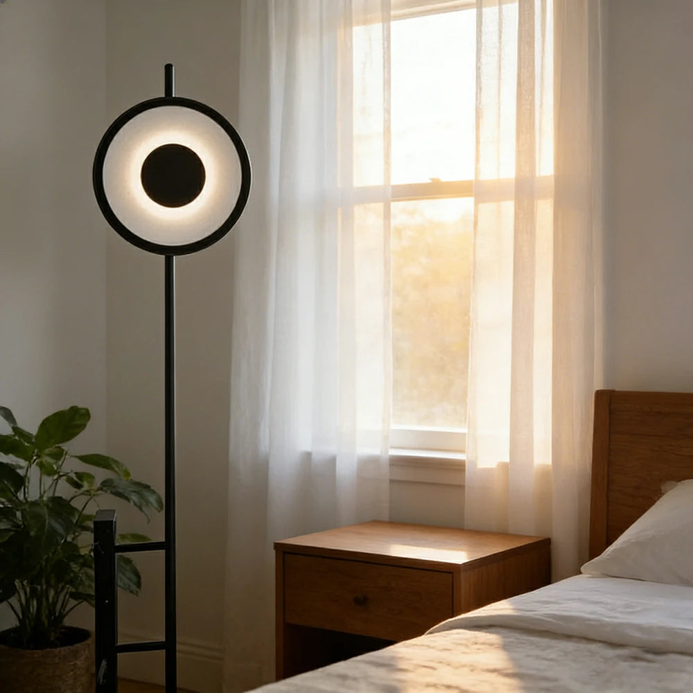 LIVARA XS-23 Floor Lamp with Soft Ambient Lighting Iron Frame and Stable Base for Modern Home Decor