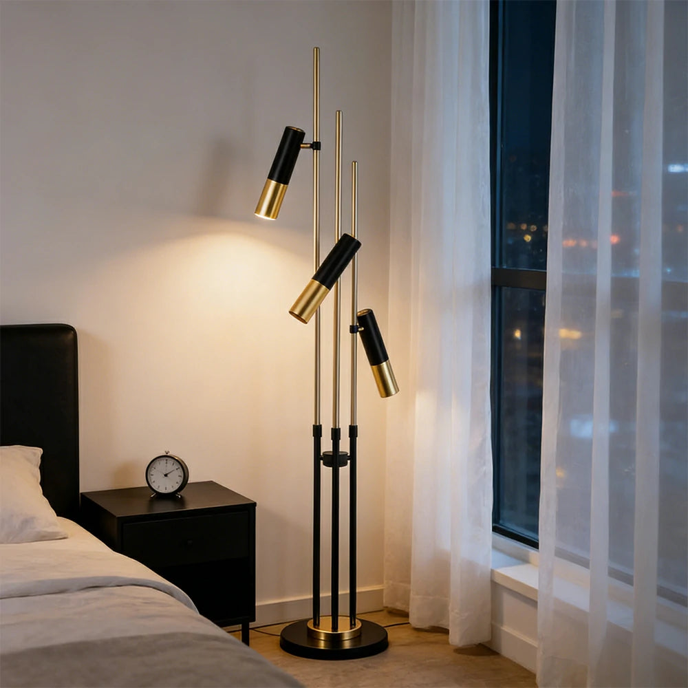 LIVARA XS-24 Floor Lamp with Soft Ambient Lighting Iron Frame and Stable Base for Modern Home Decor