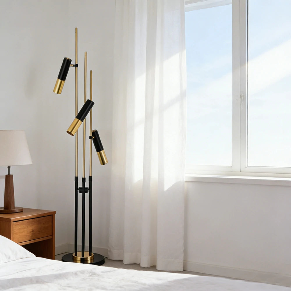 LIVARA XS-24 Floor Lamp with Soft Ambient Lighting Iron Frame and Stable Base for Modern Home Decor