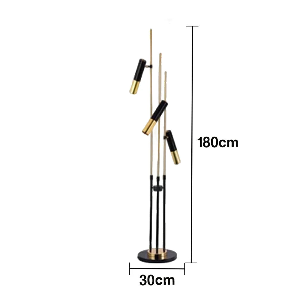 LIVARA XS-24 Floor Lamp with Soft Ambient Lighting Iron Frame and Stable Base for Modern Home Decor