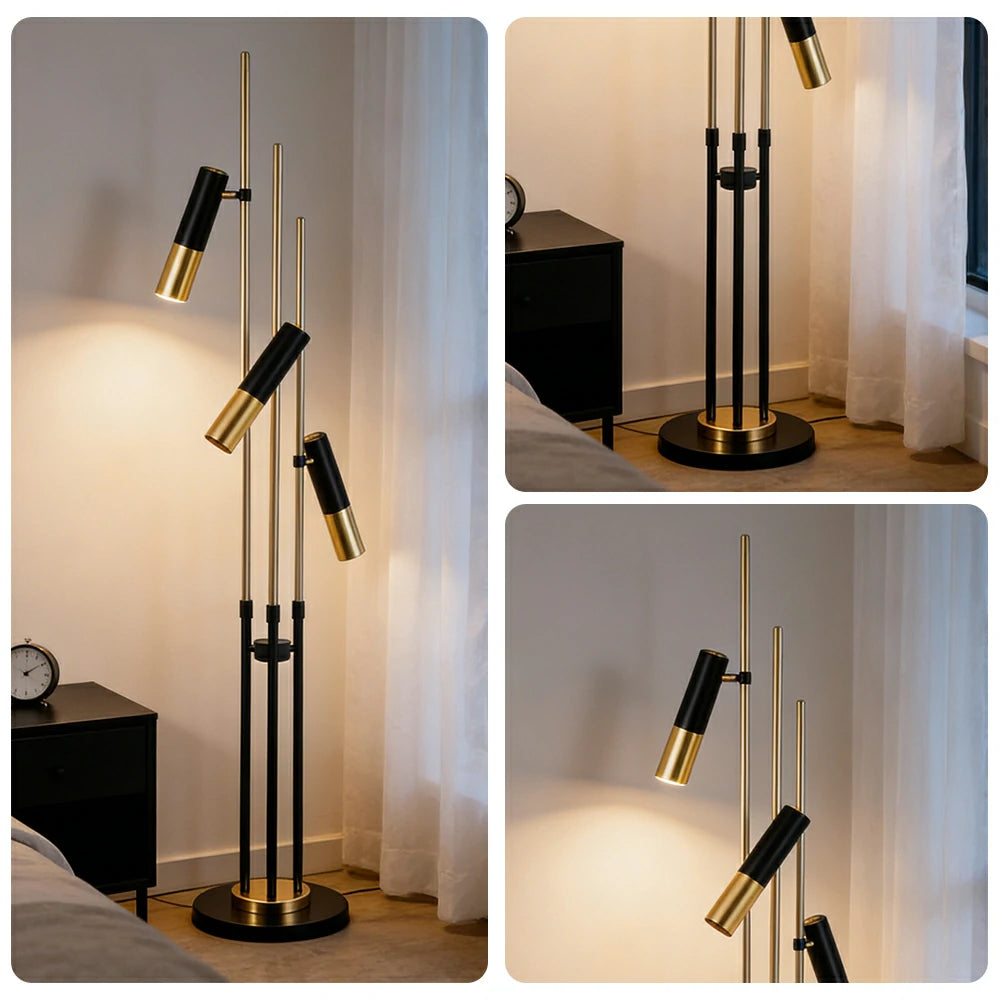 LIVARA XS-24 Floor Lamp with Soft Ambient Lighting Iron Frame and Stable Base for Modern Home Decor