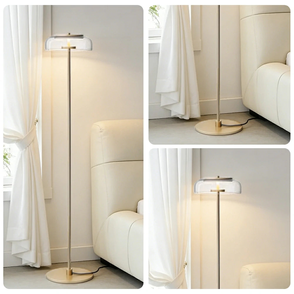 LIVARA XS-26 Floor Lamp with Soft Ambient Lighting Iron Frame and Stable Base for Modern Home Decor