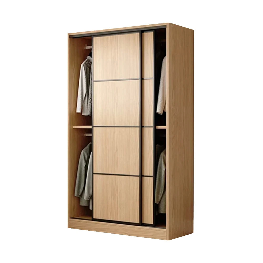 LIVARA 80/120cm Sliding Door Wardrobe - 3 Drawer Storage with Heavy-Duty Hanging Rail, Raised Base Design & Smooth Soft-Close System - Wood