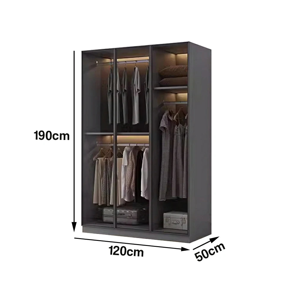 LIVARA 120cm Glass Display Cabinet - Organised Storage Solution with Tempered Glass & Aluminium Frame, Dust & Moisture-Resistant Base