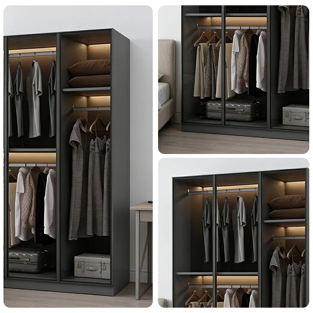 LIVARA 120cm Glass Display Cabinet - Organised Storage Solution with Tempered Glass & Aluminium Frame, Dust & Moisture-Resistant Base