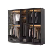 LIVARA 180/200cm Glass Display Cabinet - Organised Storage Solution with Tempered Glass & Aluminium Frame, Dust & Moisture-Resistant Base