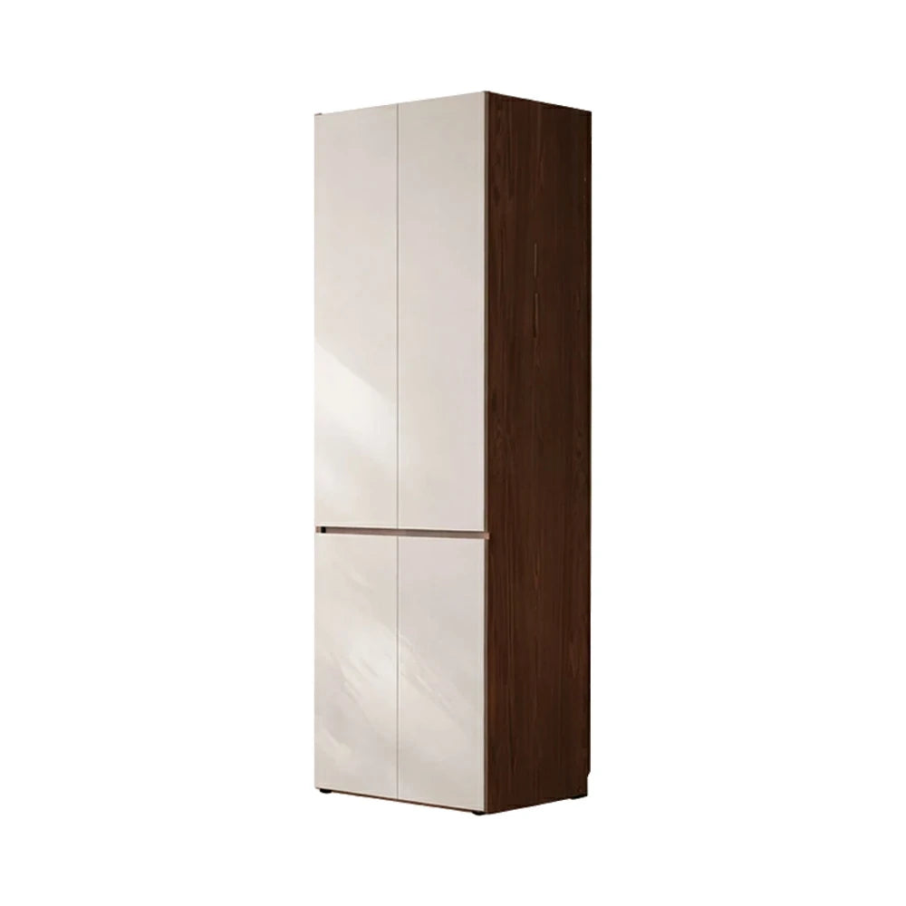 LIVARA 80cm Solid Wood Wardrobe Cabinet - Full Height Storage with Hanging Space & Drawers, Durable Thick Wood Design